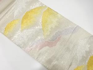 山並に流水模様織出し袋帯